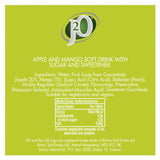 J2O apple and mango soft drink 4 x 275ml bottles, UK version