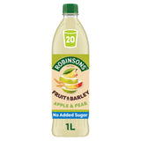 ASDA Robinsons Fruit & Barley with Vitamins Apple & Pear No Added Sugar Squash 1L- Buy online at McGrocer