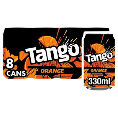 ASDA Tango Orange Original Carbonated Soft Drink Cans 8 x 330ml- Buy online at McGrocer