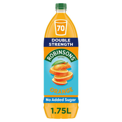 Robinsons Doppelt starker Orangen-Sirup ohne Zuckerzusatz 1,75L