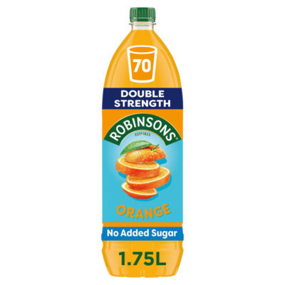 Robinsons Double Strength Orange Squash 1.75L, imported from the UK