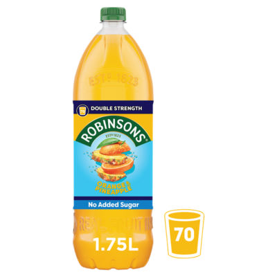 Robinsons Double Strength Orange & Pineapple squash drink 1.75L (British brand)
