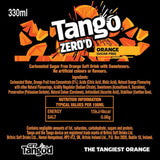 Tango Zero'd Orange Sugar Free Drink 8 x 330ml (British brand)