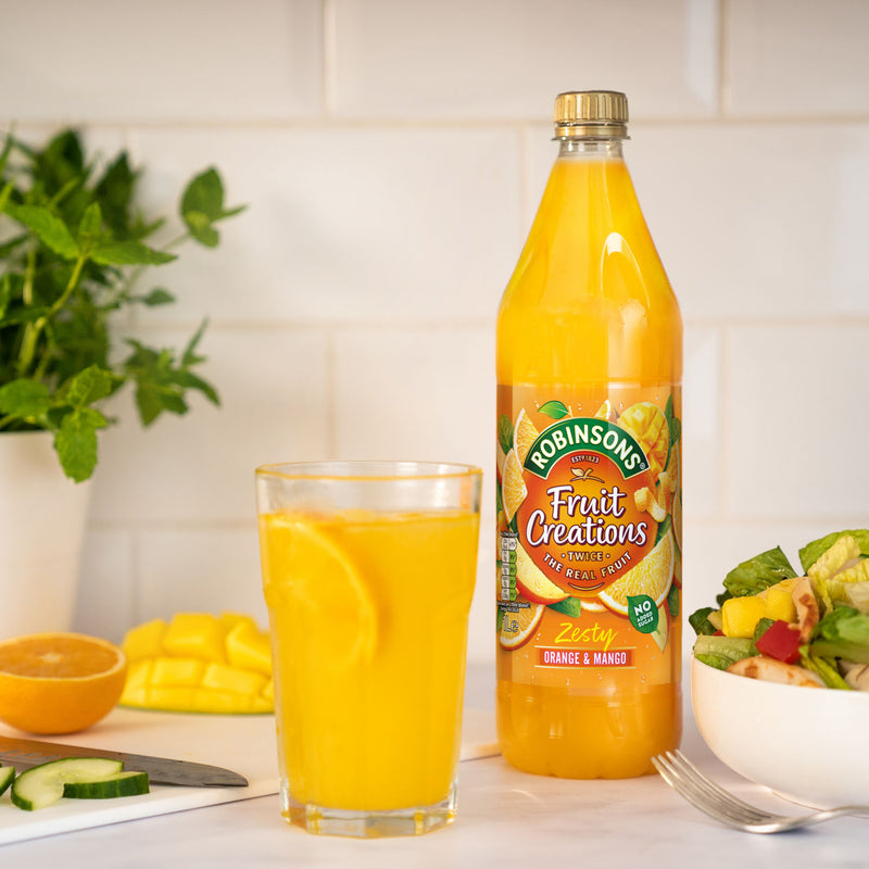 Robinsons Orange Mango Fruit Squash 1 Litre, imported from the UK