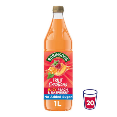 ASDA Robinsons Juicy Peach & Raspberry Fruit Squash 1 Litre- Buy online at McGrocer