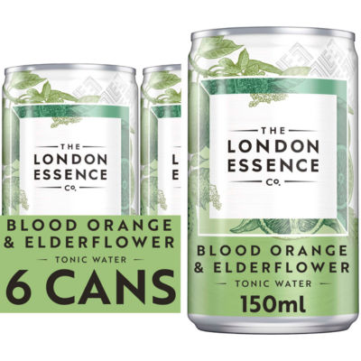 ASDA London Essence Co. Blood Orange & Elderflower Tonic Water 6 x 150ml- Buy online at McGrocer