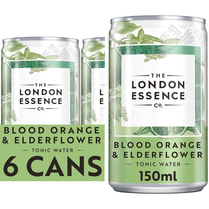 London Essence Co. Blood Orange & Elderflower Tonic Water 6 x 150ml, UK version