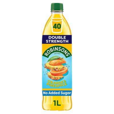 ASDA Robinsons Double Strength Orange & Pineapple Concentrated Soft Drink 1L- Buy online at McGrocer