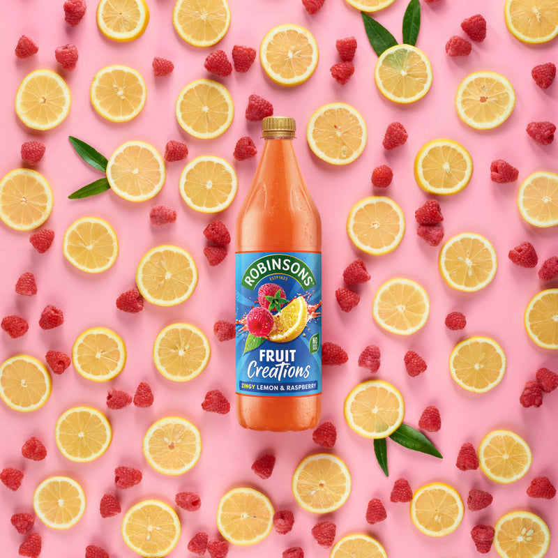 Robinsons lemon raspberry squash 1L, imported from the UK