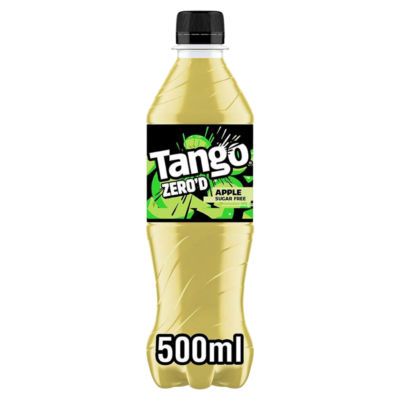 Tango Zero'D Apple Sugar Free Soft Drink 500ml, imported from the UK