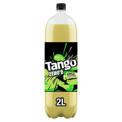 Tango Zero'd Apple sugar-free soft drink 2L, UK version