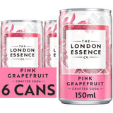 London Essence pink grapefruit crafted soda 6 x 150ml cans (British brand)