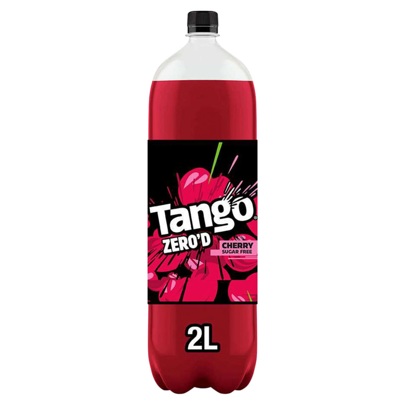 Tango Zero'd Cherry Sugar Free Drink 2L, imported from the UK