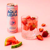 Aqua Libra sparkling water Watermelon & Strawberry 4x330ml, UK version
