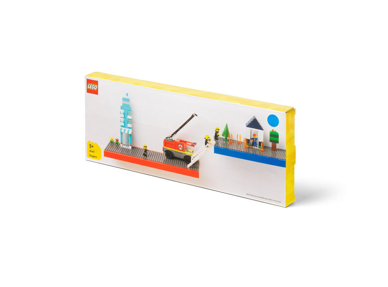 LEGO blue shelf 38 cm three baseplates (British brand)