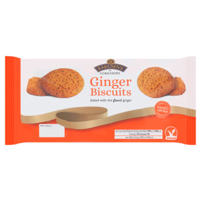 Rakusen's Yorkshire ginger biscuits 150g, imported from the UK