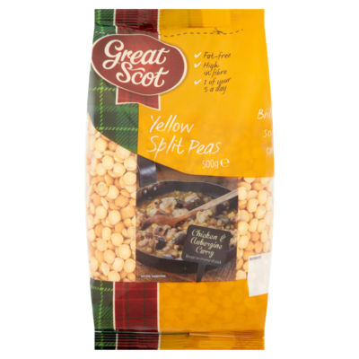 Great Scot yellow split peas 500g, imported from the UK