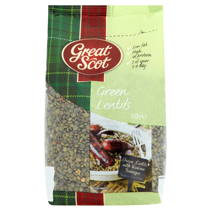 Great Scot green lentils 500g - British product