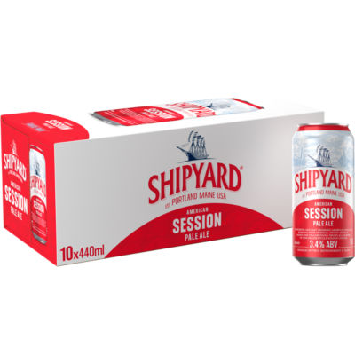 Shipyard American Session Pale Ale 10x440ml cans, imported from the UK
