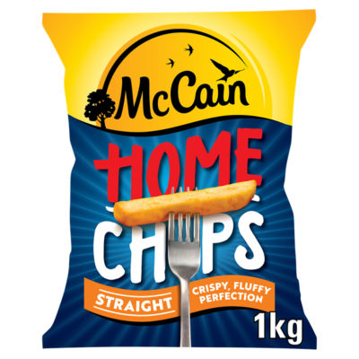 رقائق بطاطس McCain Home Chips Straight Cut المجمدة 1 كجم من ASDA - اشترِ عبر الإنترنت من McGrocer