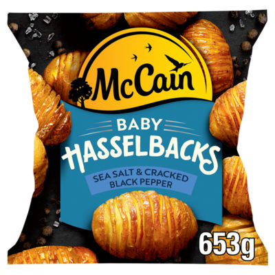 McCain Baby Hasselback Potatoes Salt & Pepper 653g, imported from the UK