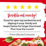 Ryvita Original Wholegrain Rye Crispbread 250g, imported from the UK