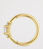 Maria Tash princess cut diamond hoop earring 8mm, UK version