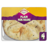 Patak's plain mini naan breads pack of 4, imported from the UK