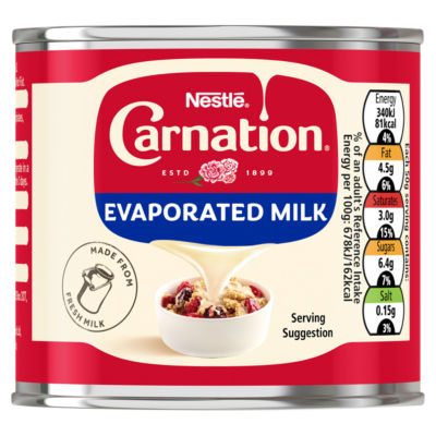 Carnation Evaporated Milk Tin 170g - British product
