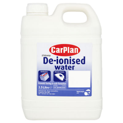 CarPlan de-ionised water - British product