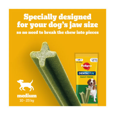 Pedigree Dentastix Fresh dental chews for medium dogs 28 sticks, imported from the UK