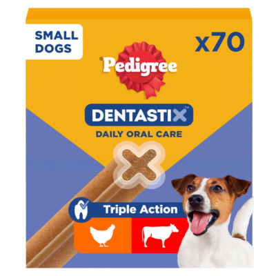 ASDA Pedigree DENTASTIX Daily Dental Chews Small Dog Treat 70 Sticks- Buy online at McGrocer