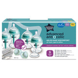 Set de inicio anticólico avanzado para recién nacidos Tommee Tippee: biberones de 150 ml y 260 ml.