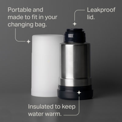 Tommee Tippee travel baby bottle and food warmer flask (British brand)