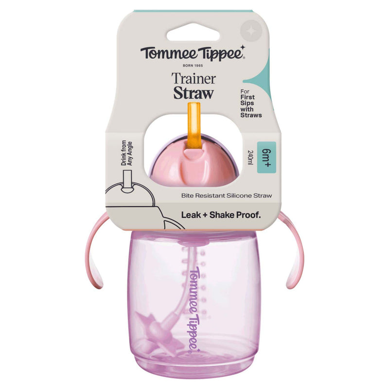 Tommee Tippee trainer straw cup assorted colours 240ml (British brand)