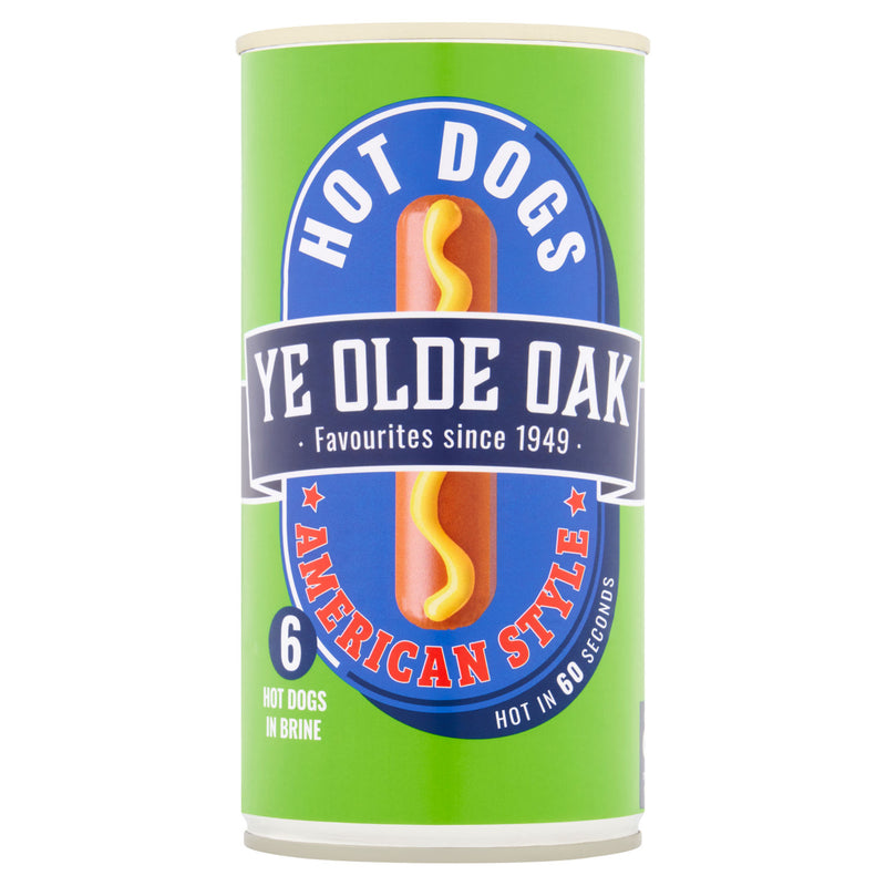 Ye Olde Oak American style hot dogs in brine 560g (British brand)