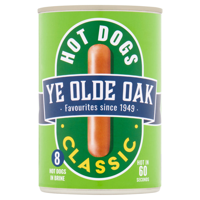 Ye Olde Oak classic hot dogs in brine 400g (British brand)
