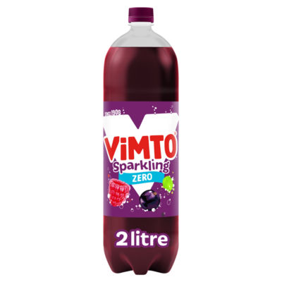 Vimto Zero sugar-free carbonated drink 2 litre, imported from the UK