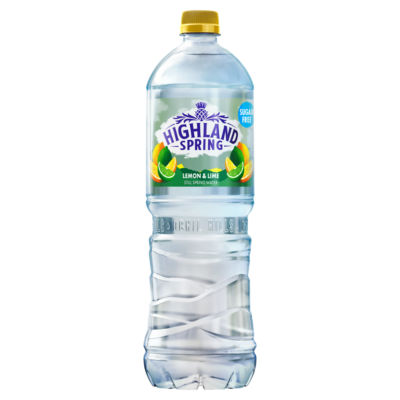 Highland Spring still lemon lime flavoured water 1.25L (British brand)