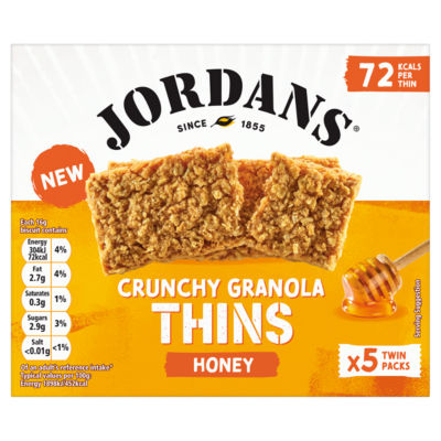 Jordans Granola Thins Honey Oat 160g, imported from the UK