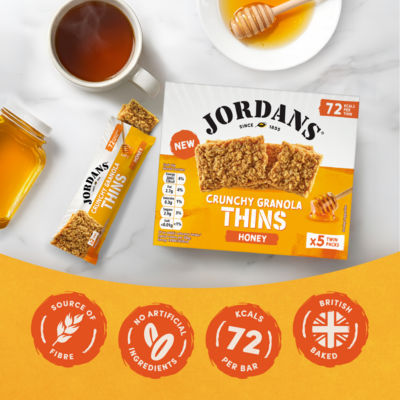 Jordans Granola Thins Honey Oat 160g, imported from the UK