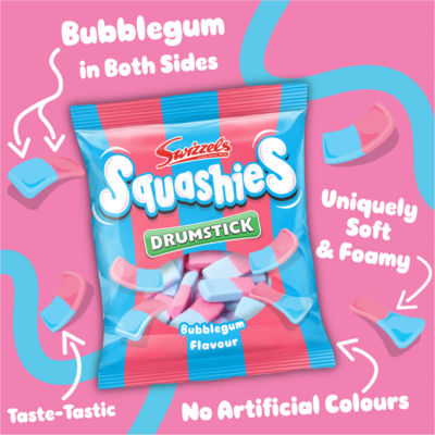 Swizzels Squashies Drumstick Bubblegum 140g (British brand)
