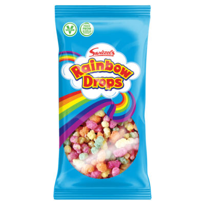 ASDA Swizzels Rainbow Drops Sugar Coated Puffed Maize and Rice Sweets 70g- Buy online at McGrocer