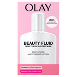 ASDA Olay Beauty Fluid Face and Neck Lotion Facial Moisturiser 200ml- Buy online at McGrocer