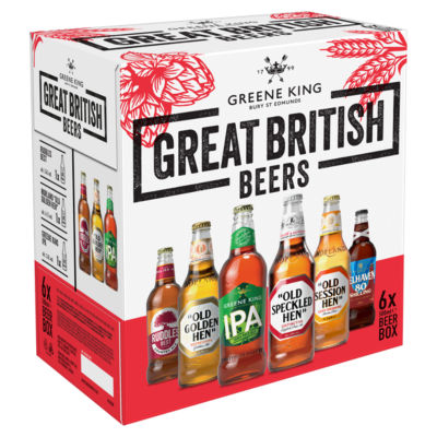 Greene King Great British Beers mixed case 6 x 500ml - British product