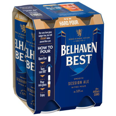 Belhaven Smooth Session Ale 4 cans 440ml, UK version