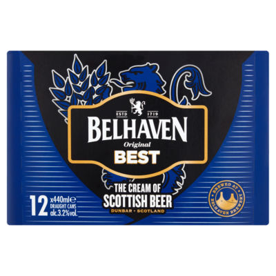 Belhaven Original Best Draught beer 12 x 440ml, UK version