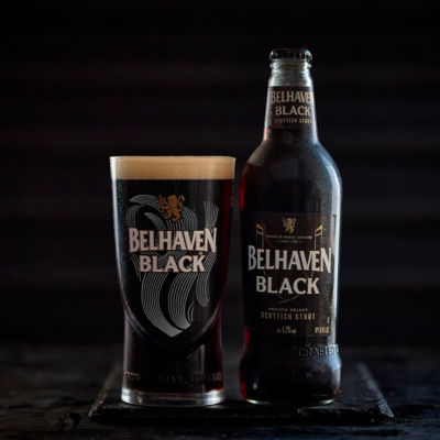Belhaven Black Scottish Stout 500ml, imported from the UK