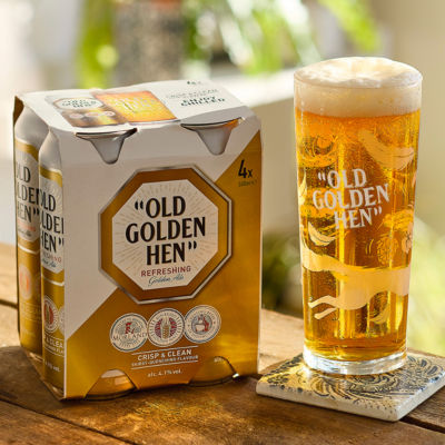 Old Golden Hen Refreshing Golden Ale 4x500ml, imported from the UK