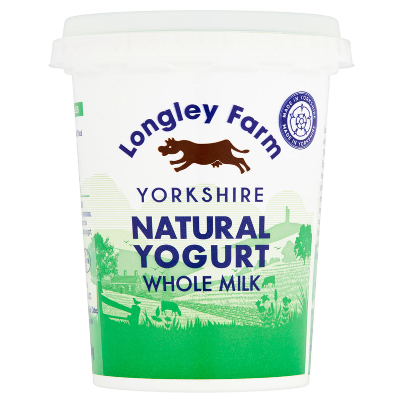 Longley Farm Yorkshire Natural Yogurt Whole Milk 450g, UK version